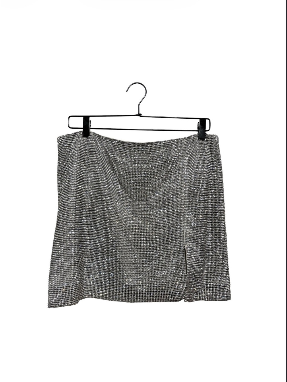 Lamarque Silver Sequin Mini Skirt